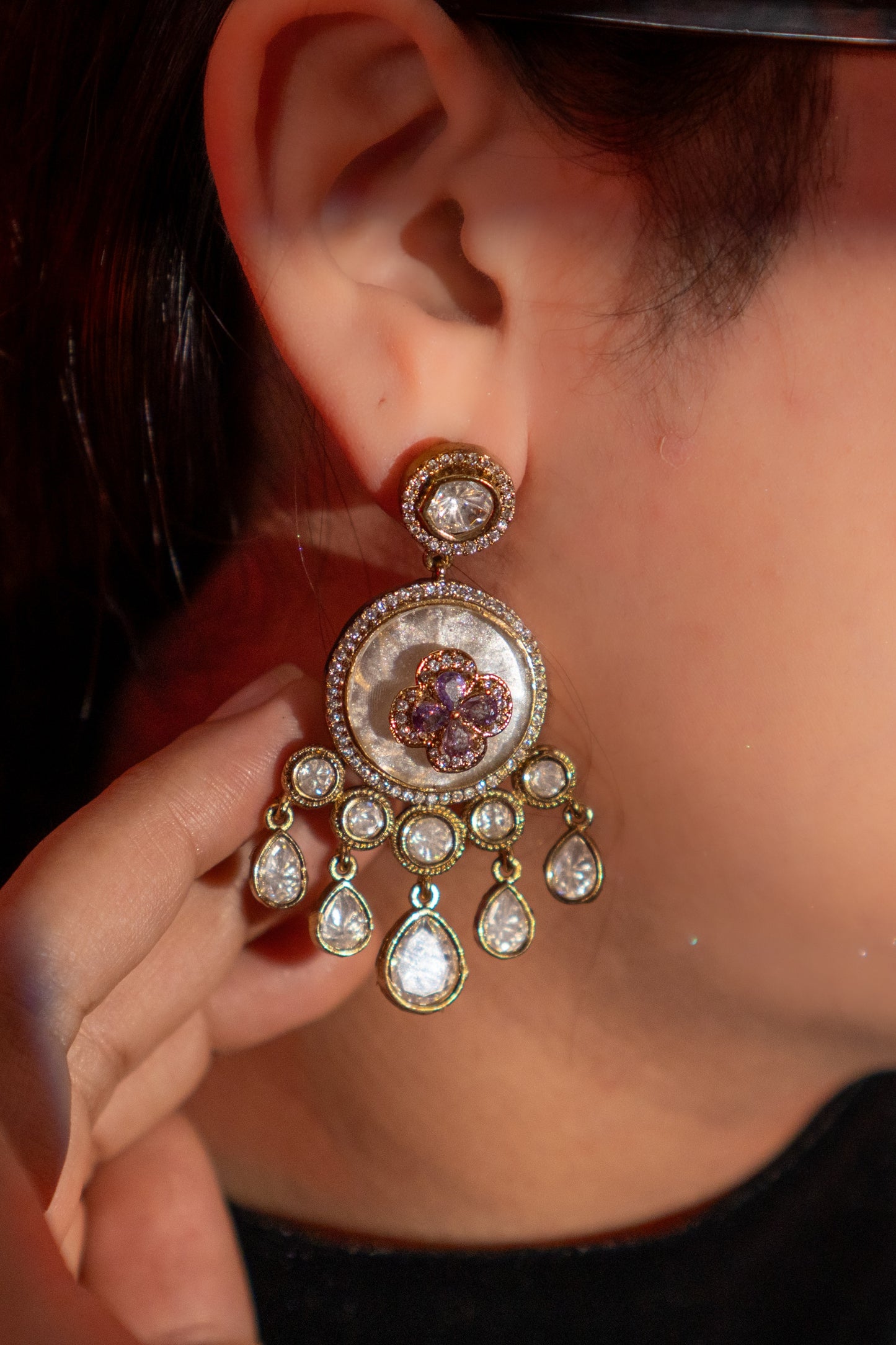 Pure Mother of Pearl and Polki Kundan Necklace