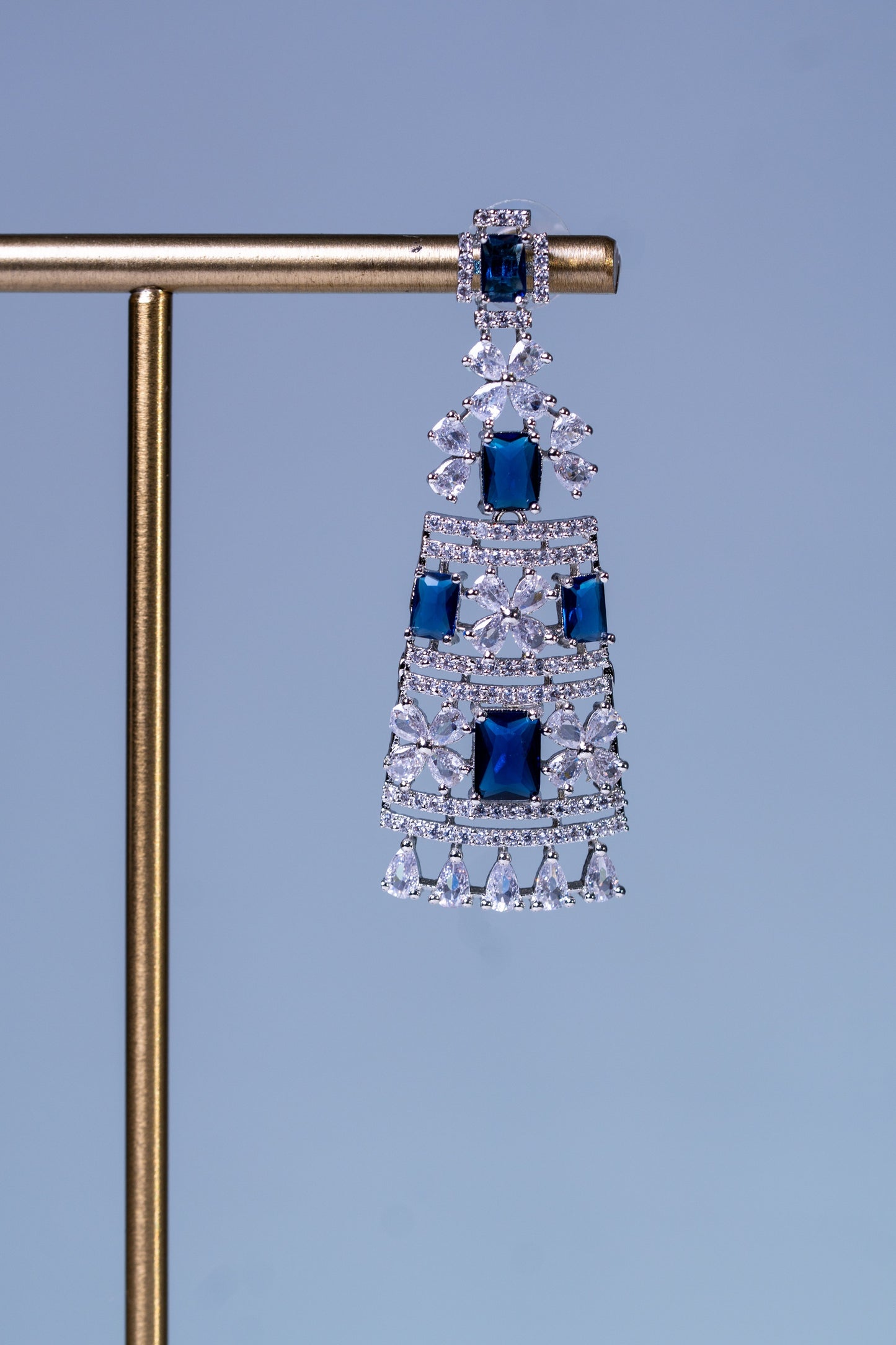 Premium Blue American Diamond Zirconia Necklace