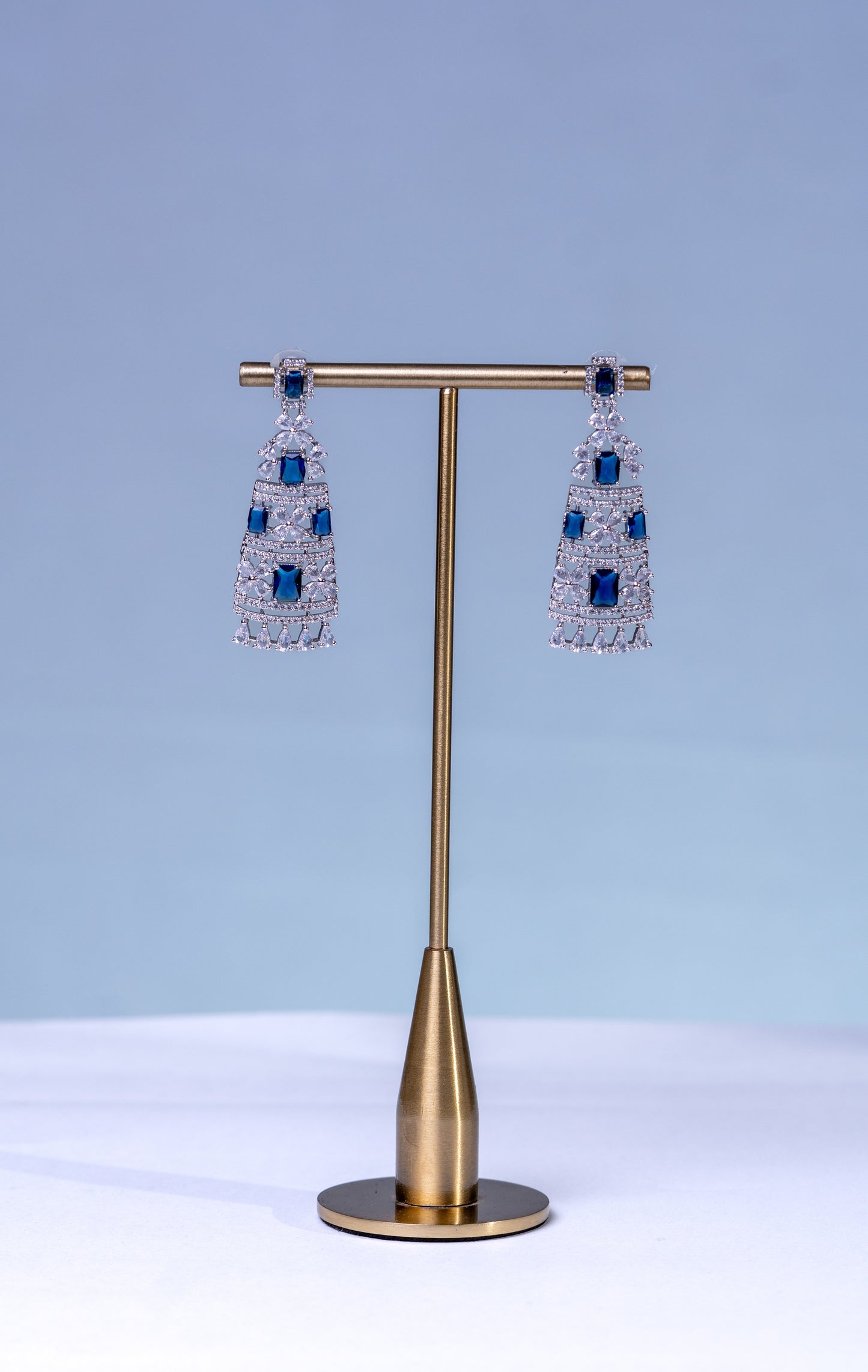 Premium Blue American Diamond Zirconia Necklace