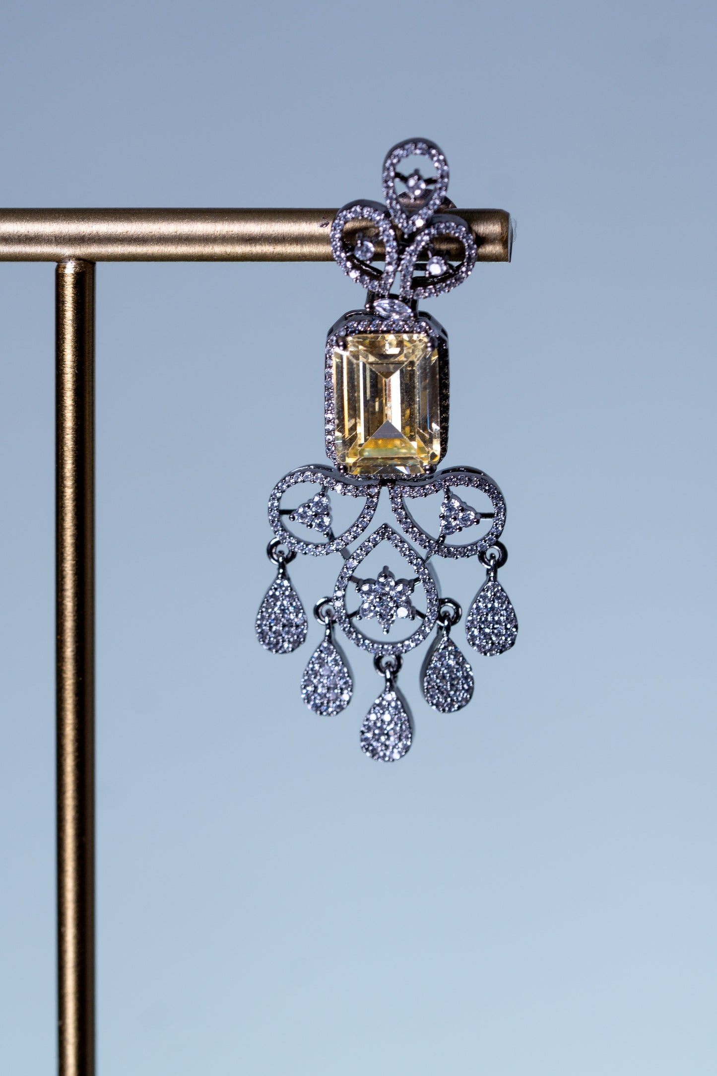 Yellow Sapphire American Diamonds Antique Necklace