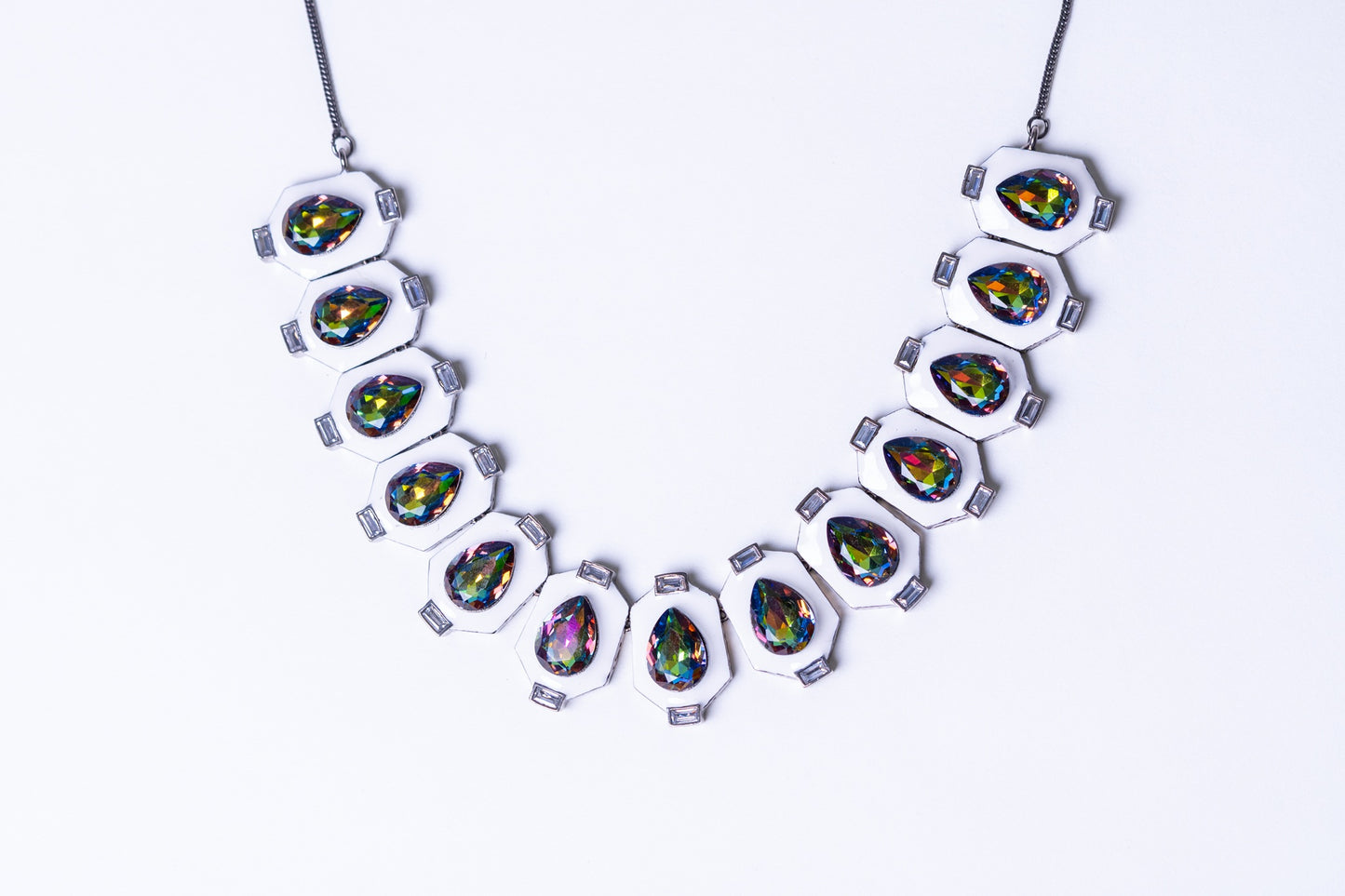 Crystal Aurora Swarovski Stones Necklace