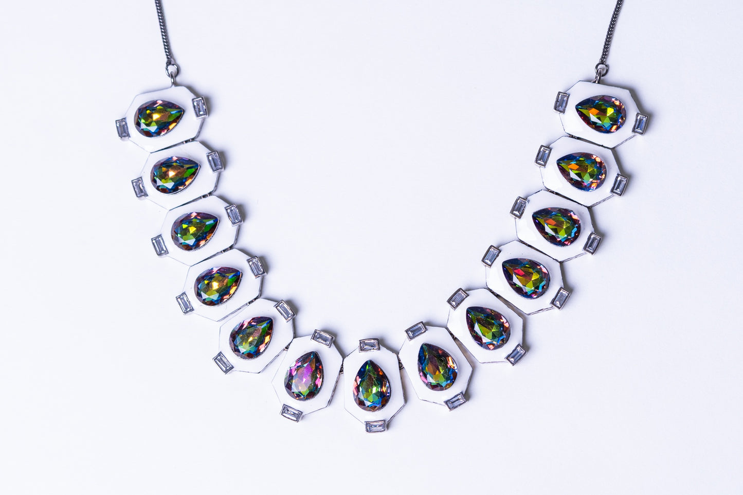 Crystal Aurora Swarovski Stones Necklace