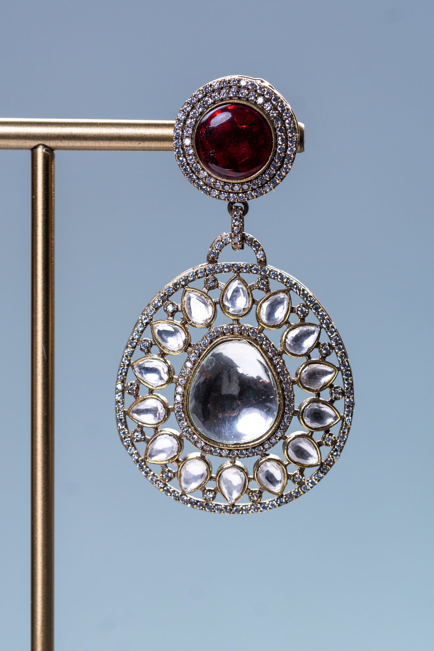Royal Multicolor Precious Gemstones and Moissanite Designer Necklace
