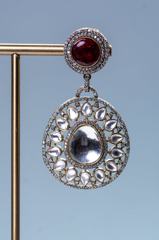 Royal Multicolor Precious Gemstones and Moissanite Designer Necklace