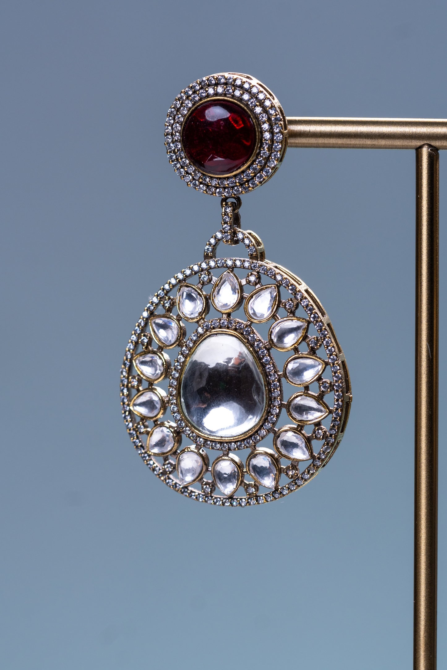 Royal Multicolor Precious Gemstones and Moissanite Designer Necklace