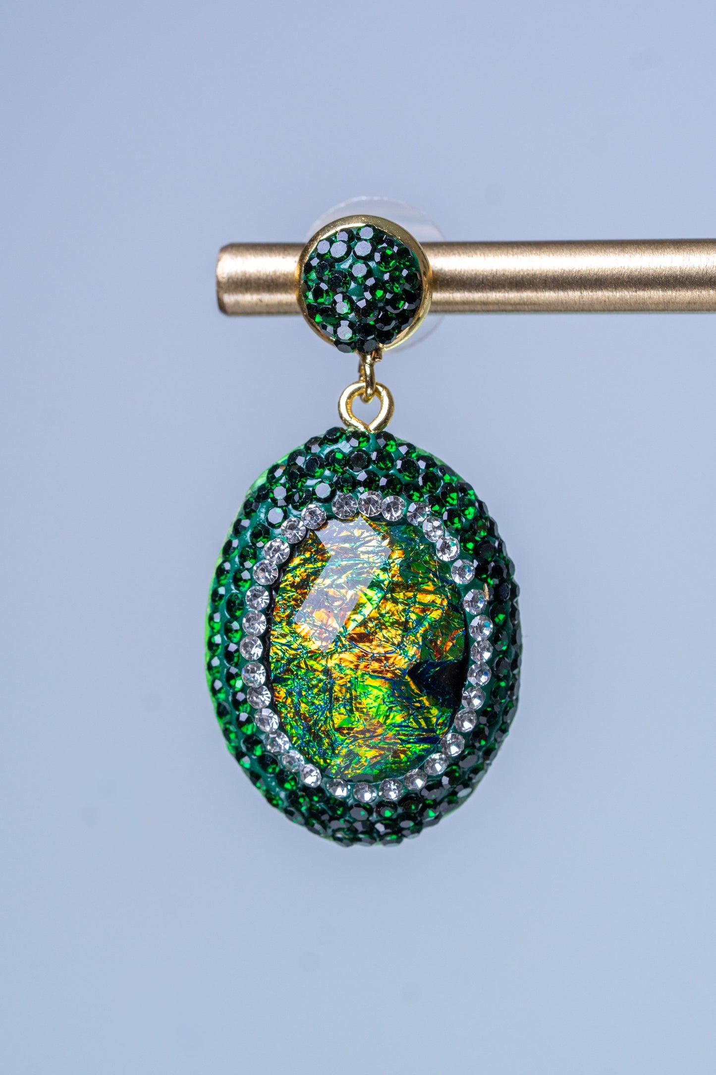 Green Opal Stone Earrings