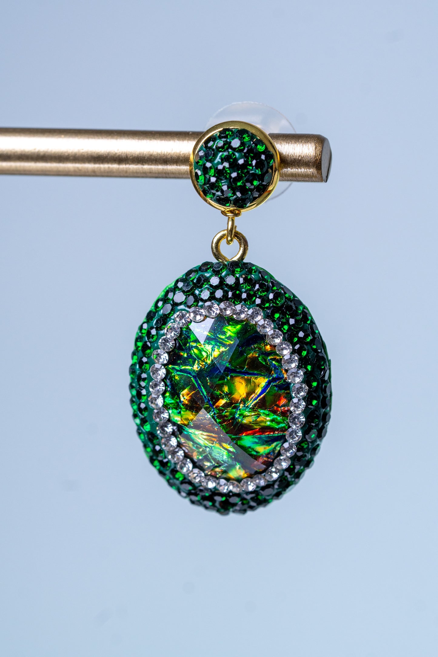 Green Opal Stone Earrings