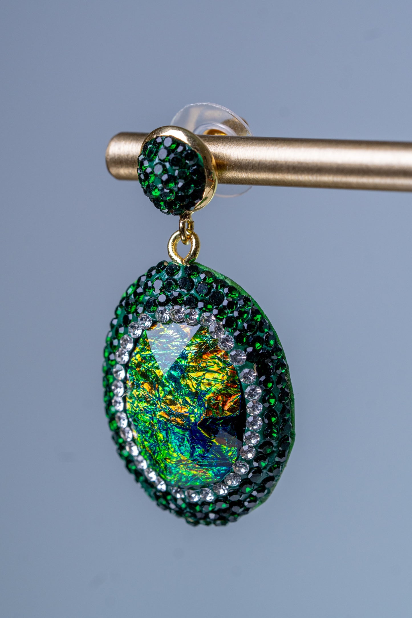 Green Opal Stone Earrings