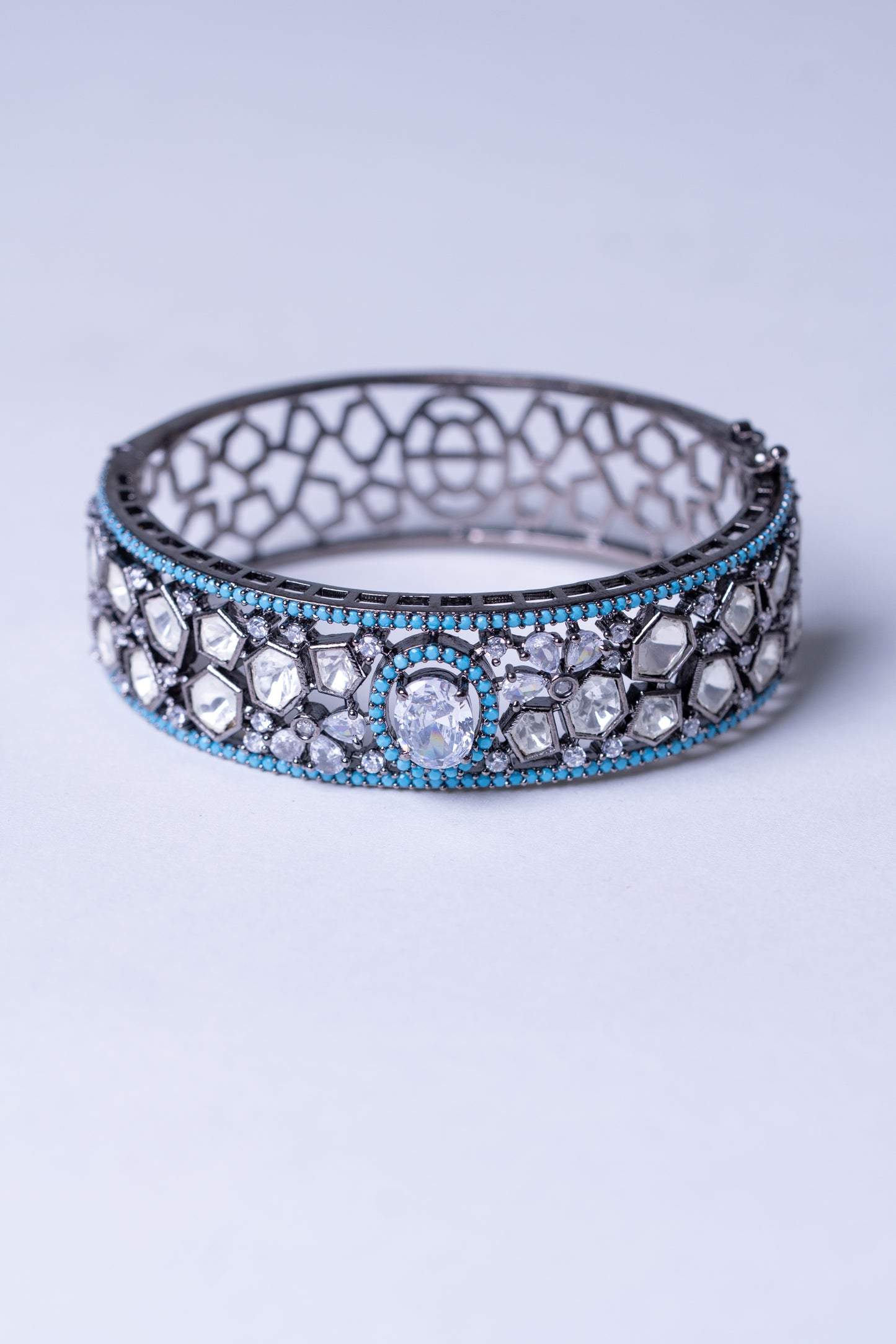 Premium Polki Kundan Moissanite Bracelet