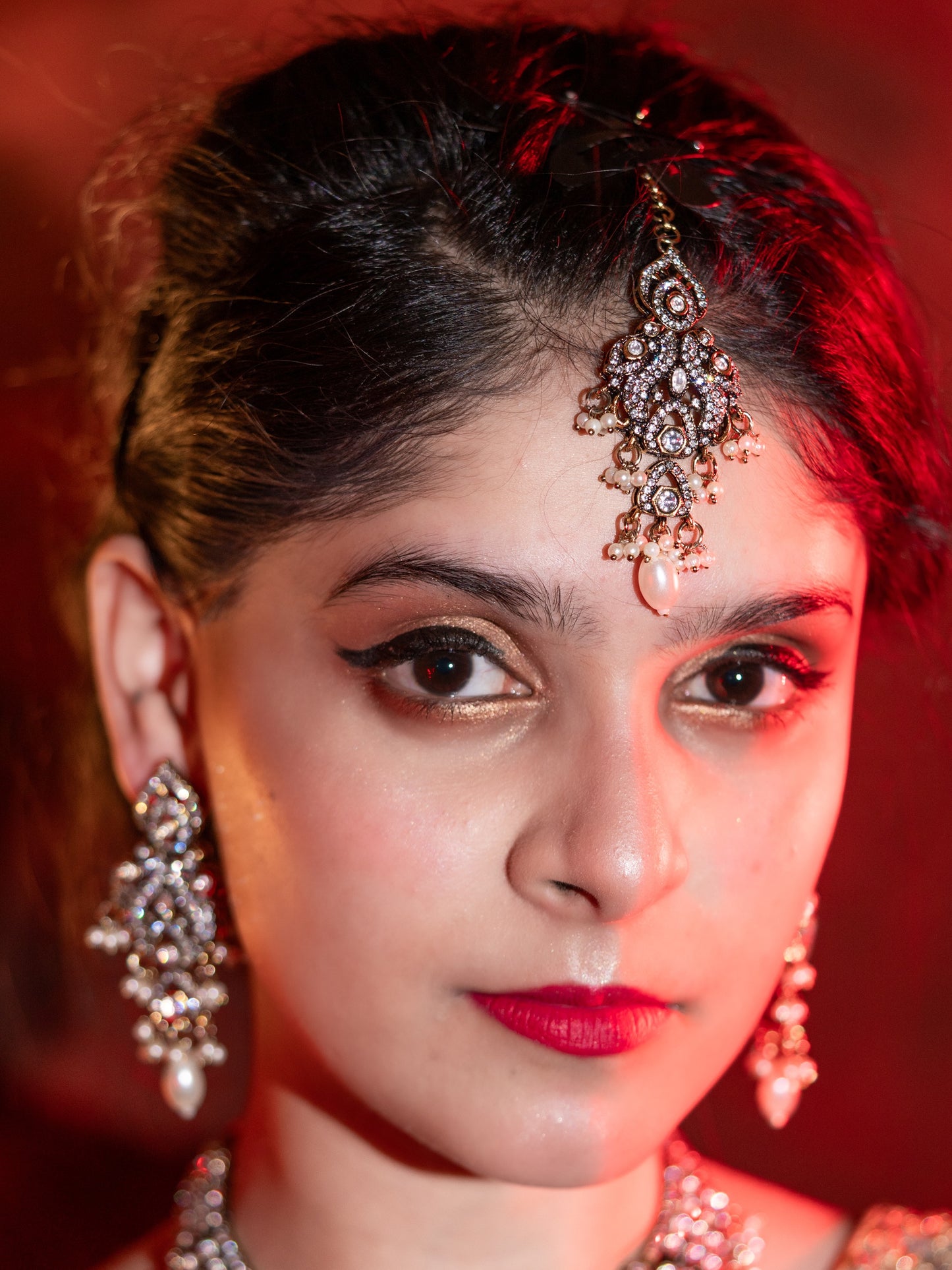 Indian Bridal Moissanite Polki with American Diamonds and Real Pearls Designer Necklace