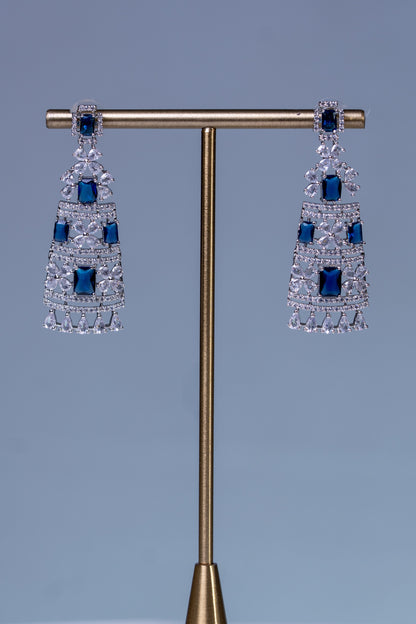 Premium Blue American Diamond Zirconia Necklace