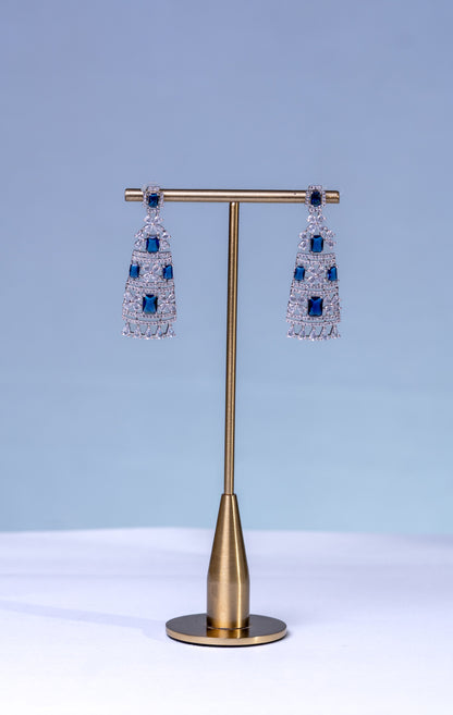 Premium Blue American Diamond Zirconia Necklace