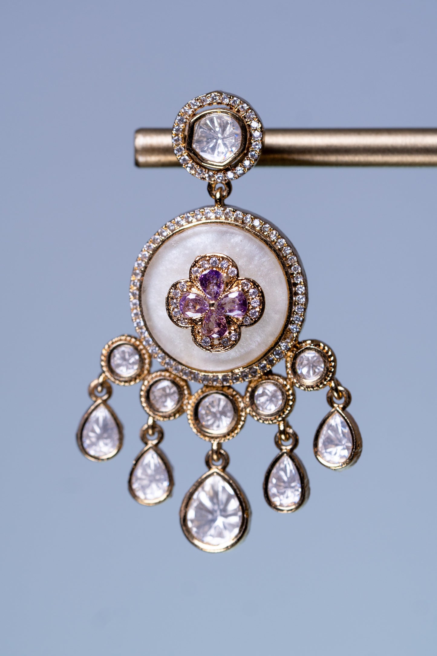 Pure Mother of Pearl and Polki Kundan Necklace