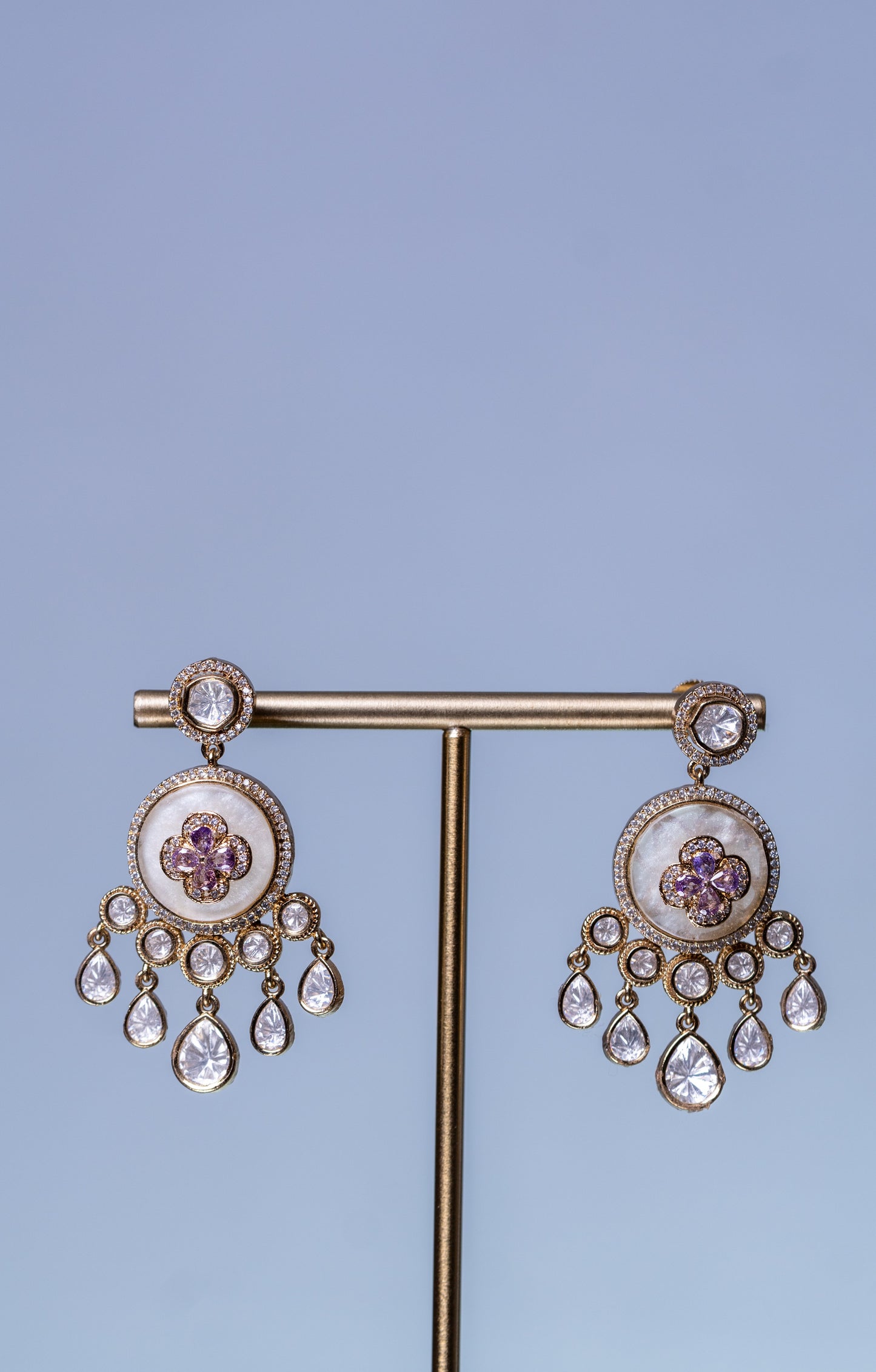 Pure Mother of Pearl and Polki Kundan Necklace