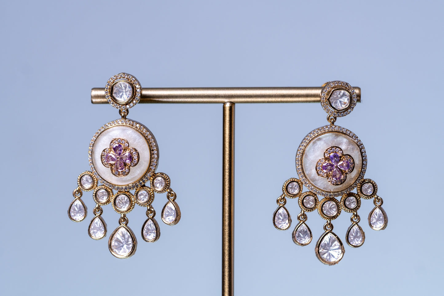 Pure Mother of Pearl and Polki Kundan Necklace