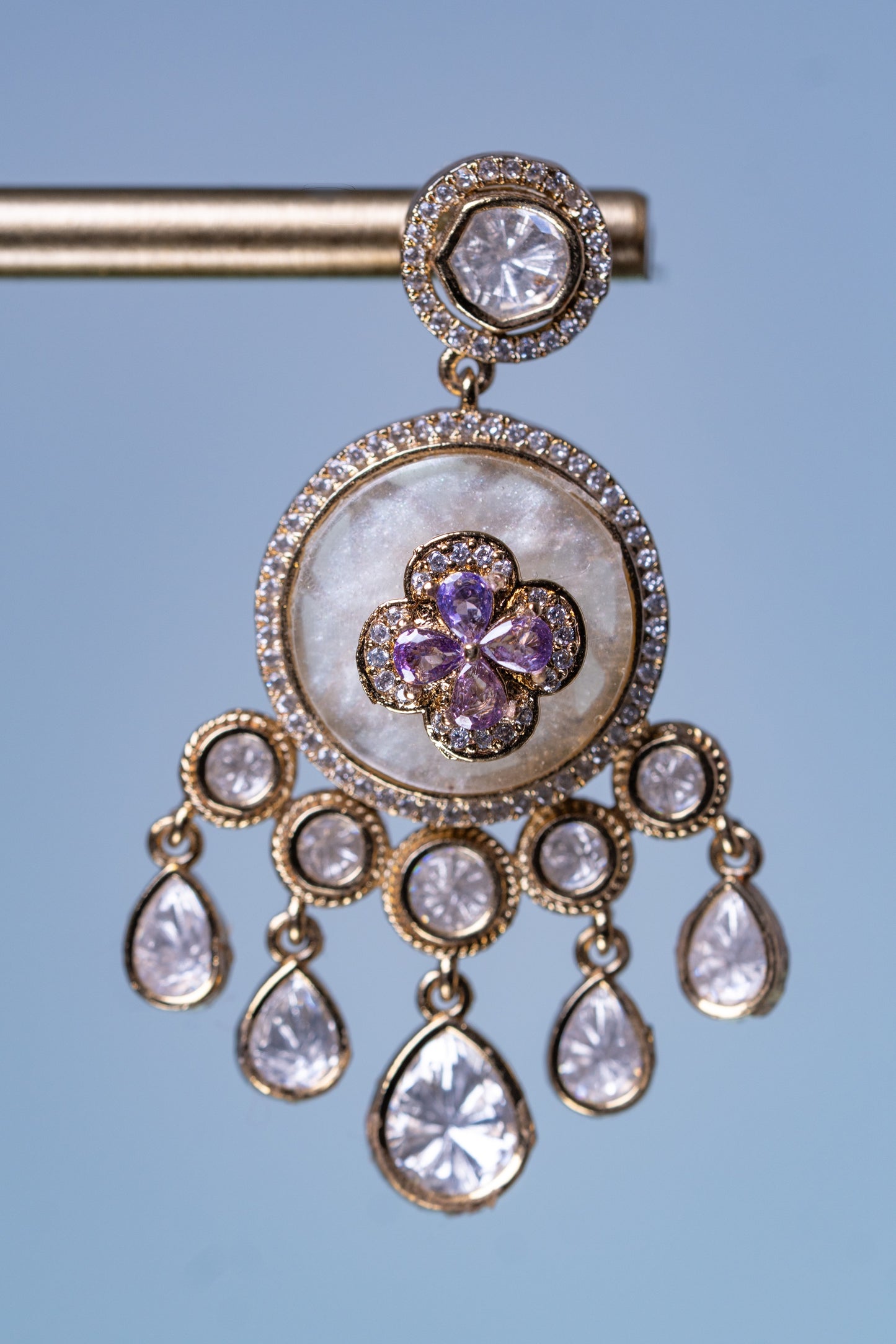 Pure Mother of Pearl and Polki Kundan Necklace