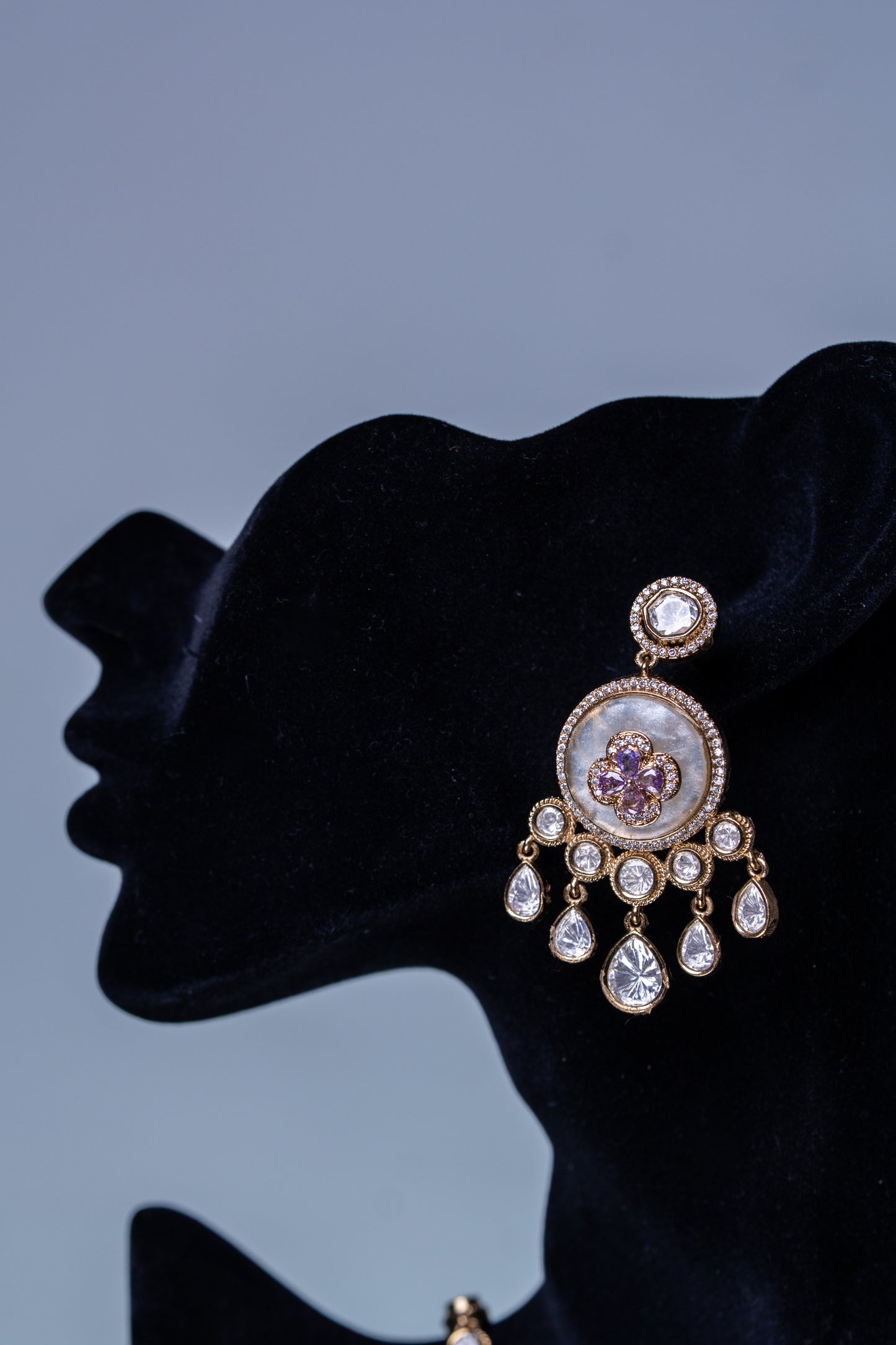 Pure Mother of Pearl and Polki Kundan Necklace