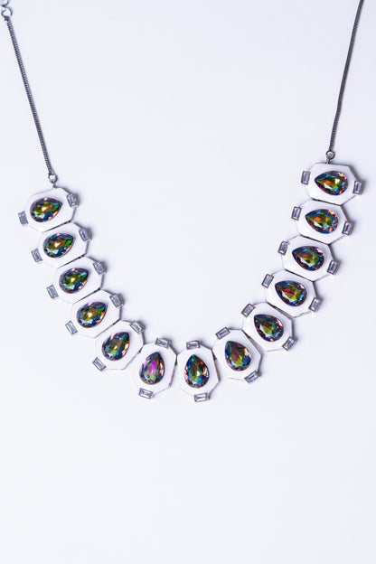 Crystal Aurora Swarovski Stones Necklace