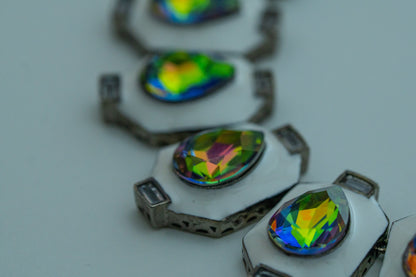 Crystal Aurora Swarovski Stones Necklace