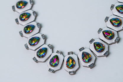 Crystal Aurora Swarovski Stones Necklace