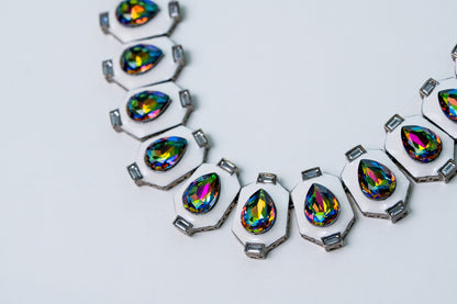 Crystal Aurora Swarovski Stones Necklace