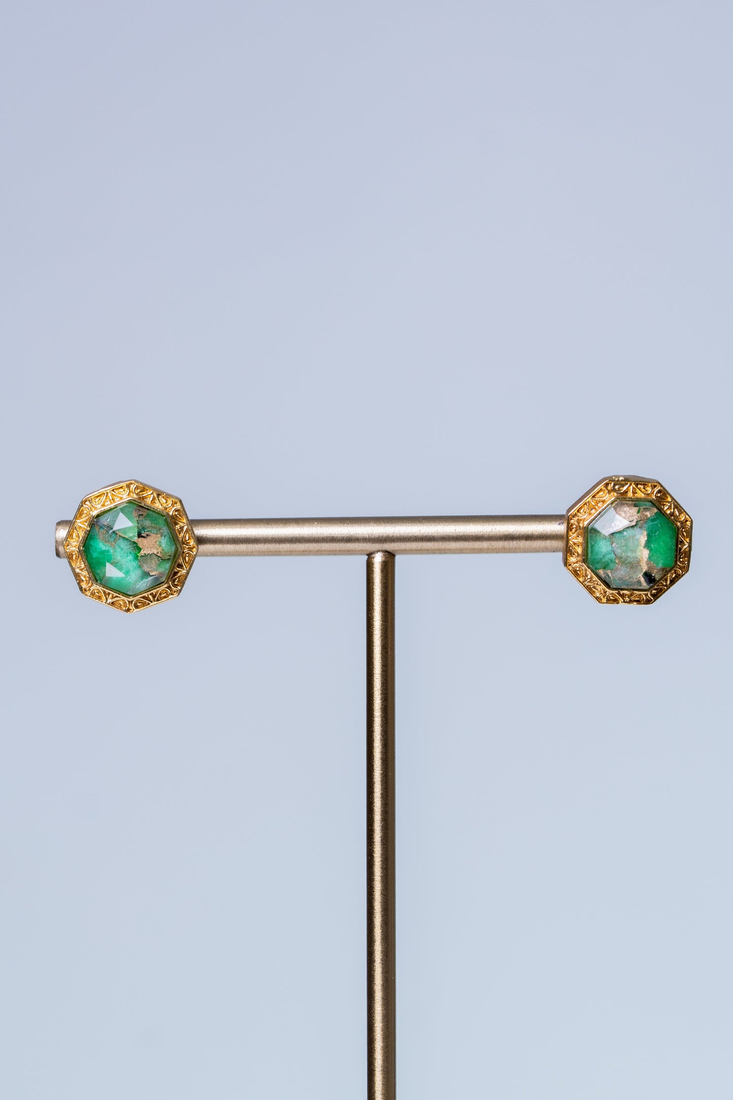 Gold Plated Double Layer Doublet Stone Designer Pendant