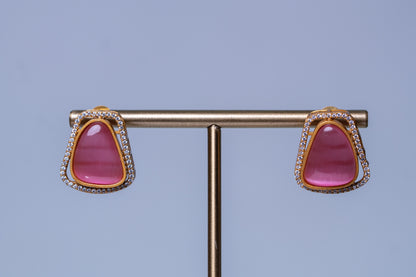Real Pearl with Multi-Color Enamel Crystal and Polki Moissanite Necklace