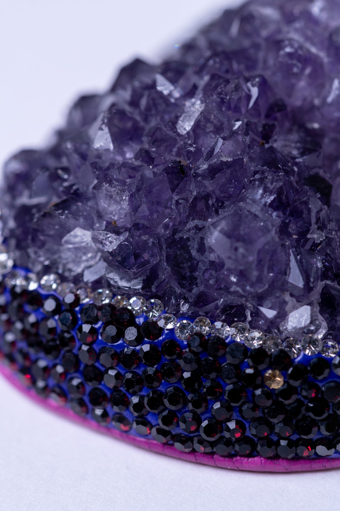 Amethyst Clusters Pendant with Real Pearls for Spiritual Healing Necklace