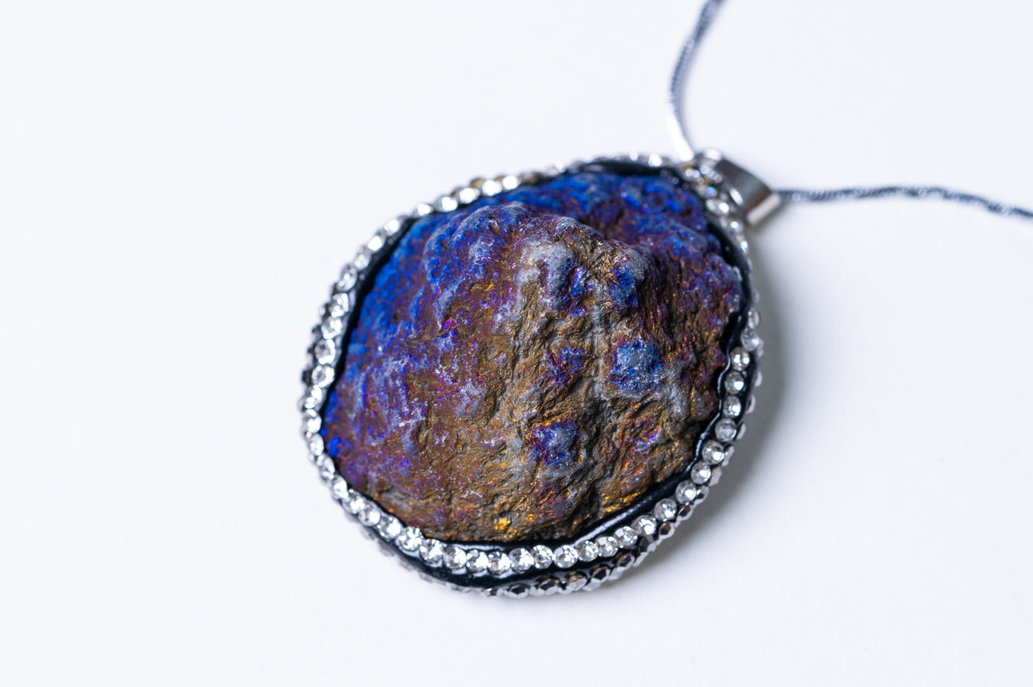 Titanium Amethyst Druzy Precious Gemstone Galaxy Pendant