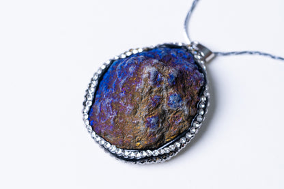 Titanium Amethyst Druzy Precious Gemstone Galaxy Pendant