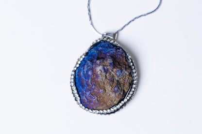 Titanium Amethyst Druzy Precious Gemstone Galaxy Pendant