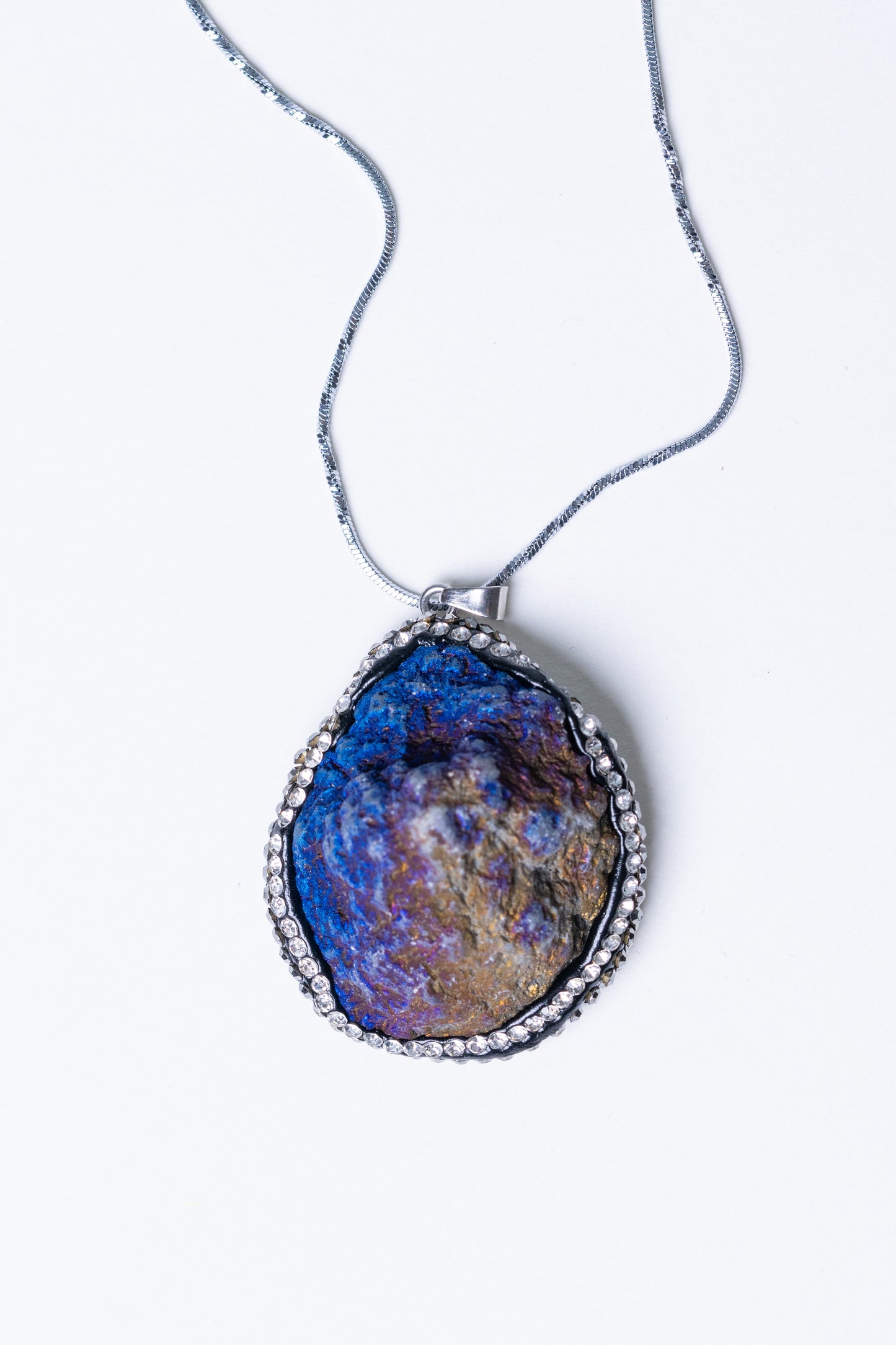 Titanium Amethyst Druzy Precious Gemstone Galaxy Pendant