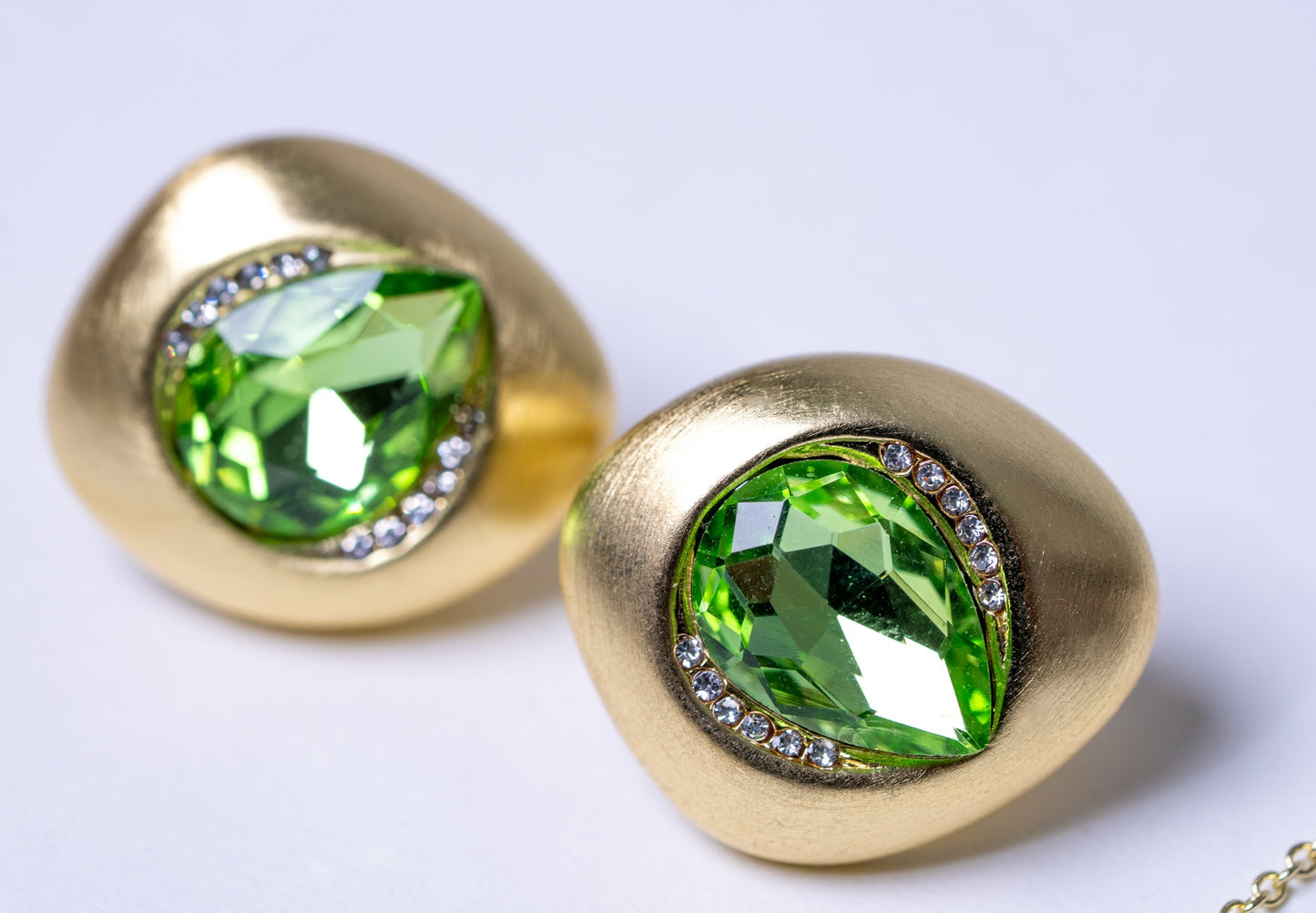 Australian Crystal 18KT Gold Plated Pendant and Stud Earrings