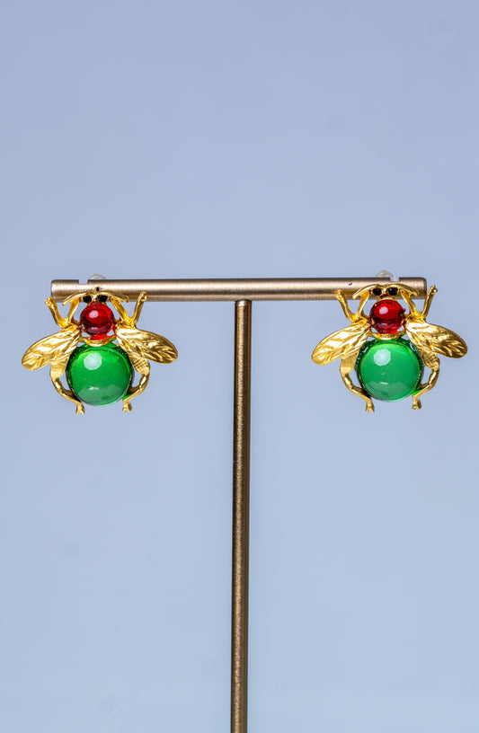 18KT Gold Plated Bee Earring Studs