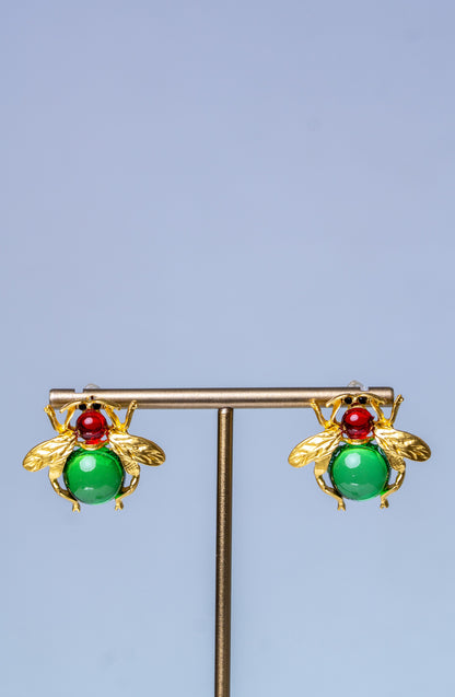 18KT Gold Plated Bee Earring Studs