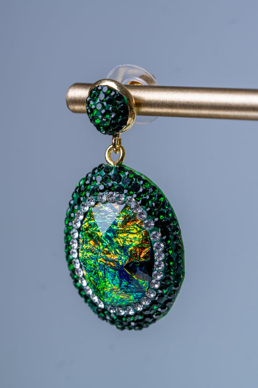 Green Opal Stone Earrings