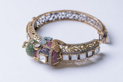Elephant Kundan Polki Bracelet
