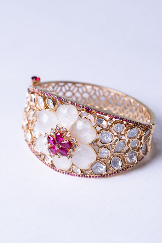 Mother of Pearl and Red Rubies Bracelet